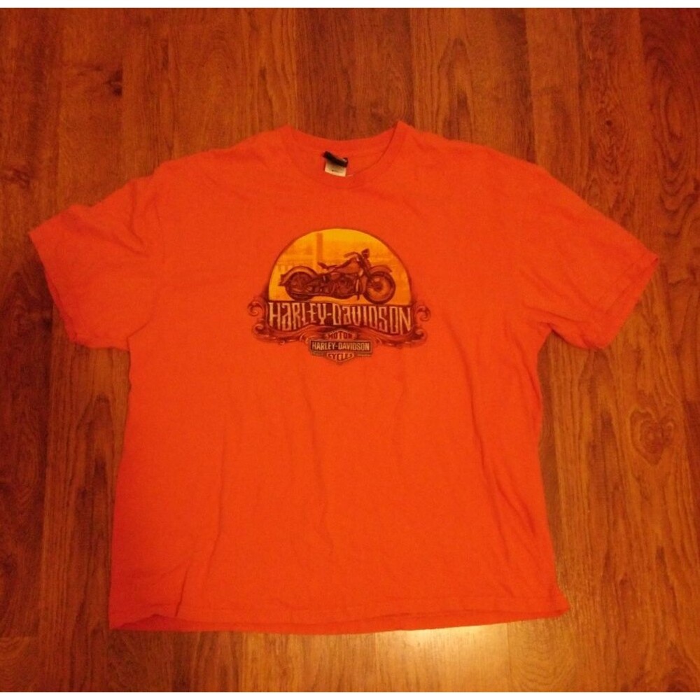 Harley Davidson Motorcycles T-shirt Grand Canyon HD Sedona AZ Size 3XL Orange